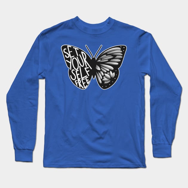 set yourself free butterfly 3 Long Sleeve T-Shirt by Hunters shop